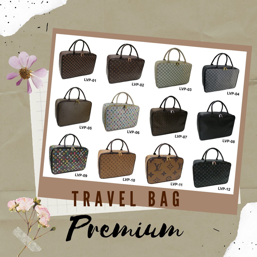 Travel Bag Premium - Tas Travel - Tas Pakaian - Travel Bag Wanita -Travel Bag Kulit PU waterproof