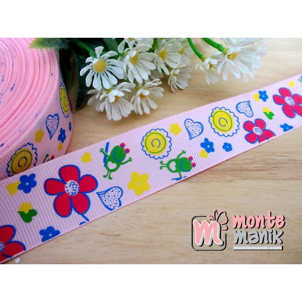 

Pita Grosgrain Taman Katak Pink 1"(PITA-036)