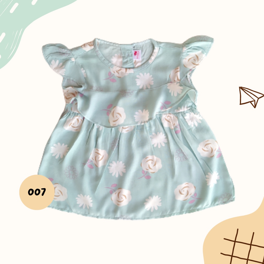 DRESS TERUSAN SANTAI ANAK PEREMPUAN BANYAK MOTIF/summer dress bayi rayon/Baju Bayi Model Dress MURAH Baby Girl (0-6 bulan)