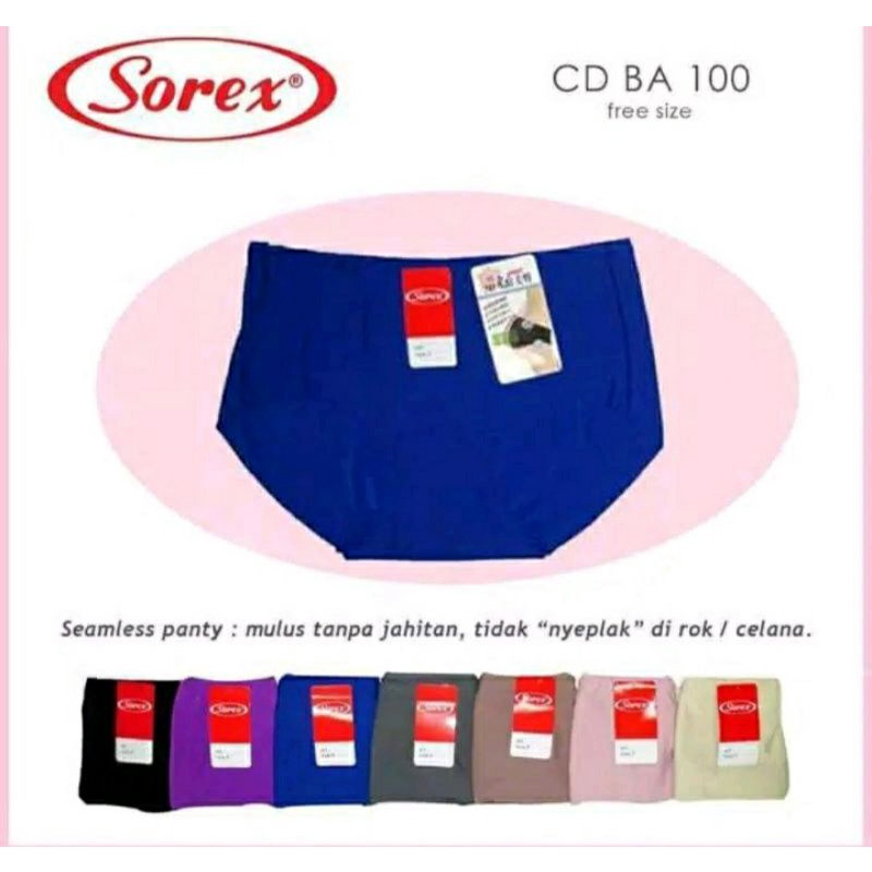 celana dalam sorex  ba 100 ukuran free size setara L XL  anti nyeplak kodel seamless polos