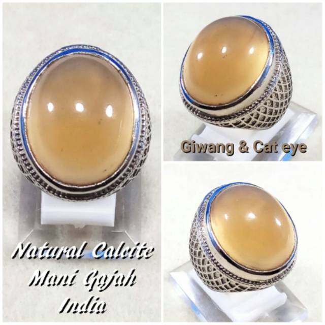 CINCIN BATU AKIK NATURAL MANNIH GAJAH INDIA JAMIN GIWANG BIG SIZE TERMURAH