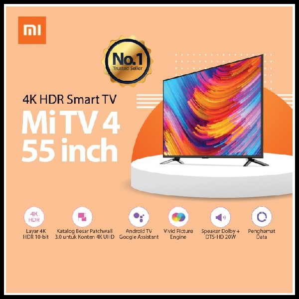 LED TV Xiaomi 55 Inch Mi TV 4 AndroidTV 9.0 4K HDR