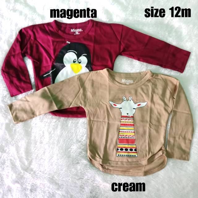 Minimo longsleeve | kaos anak branded | baju bayi