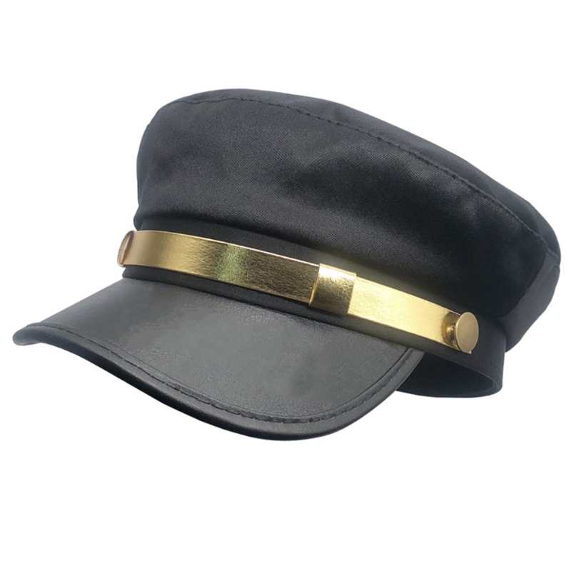 Topi Kapten Pelaut Model Melengkung Gaya Punk Untuk Kostum
