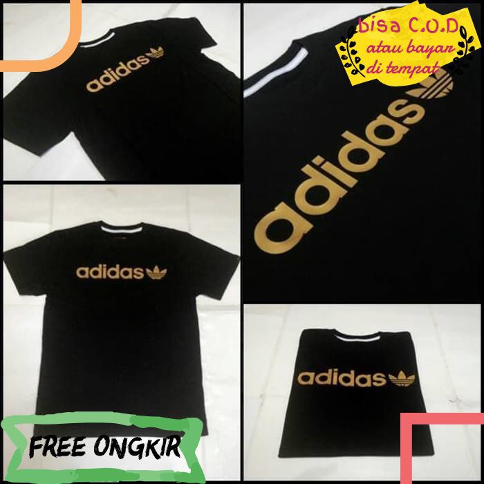 [COD]548 BAJU KAOS OBLONG POLOS T-SHIRT DISTRO ATASAN PRIA WANITA MURAH ORIGINAL ADIDAS GOLD