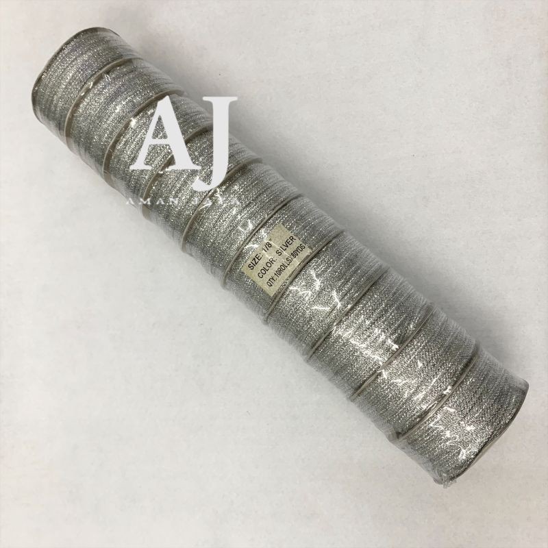 

Pita Perak 1/8 Inch / 3,5 mm / Pita Glitter Metalik Silver