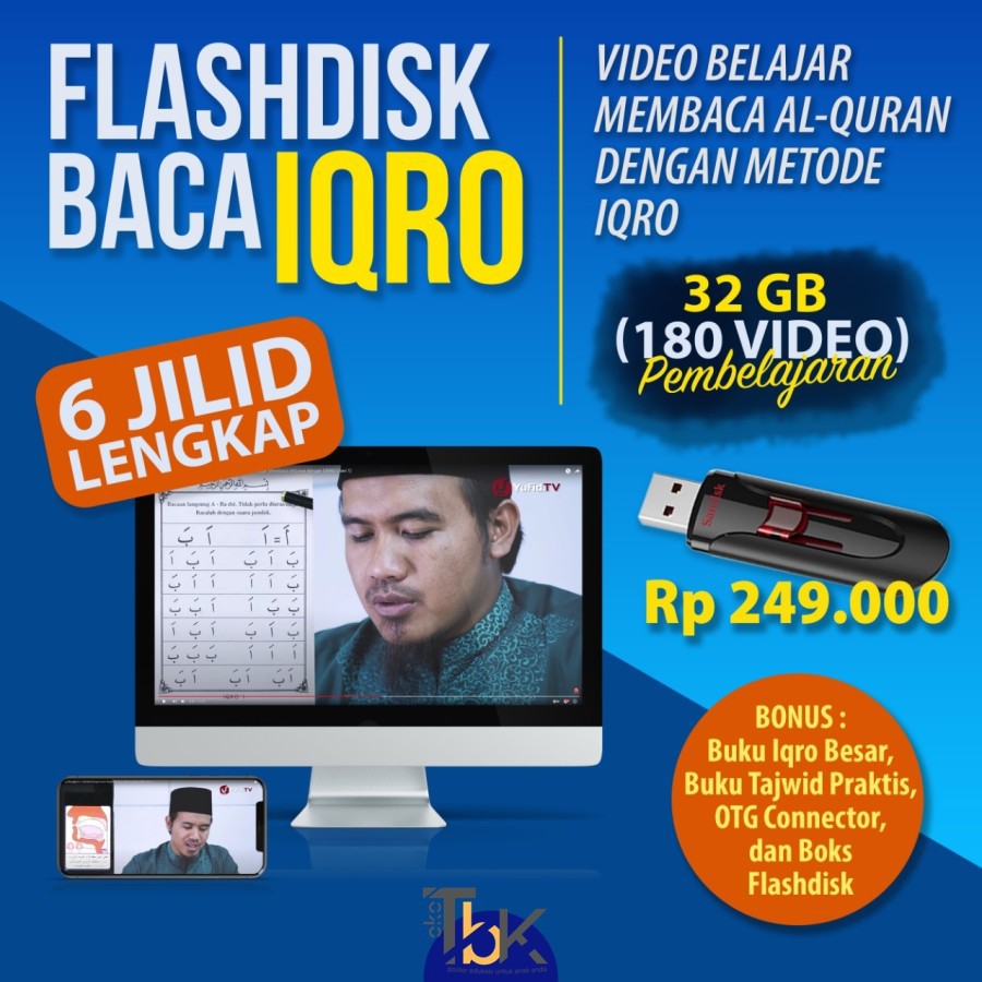 Flashdisk Baca Iqro Video Belajar Membaca Al Quran Dengan Metode Iqro Shopee Indonesia