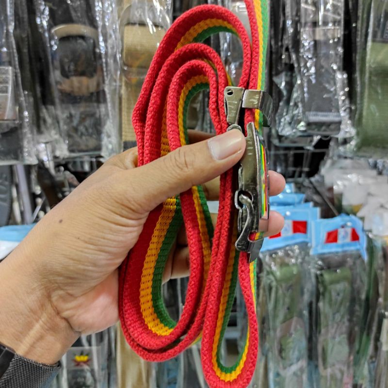 Ikat Pinggang Pria RASTA Kanvas // Sabuk RASTA Reggae