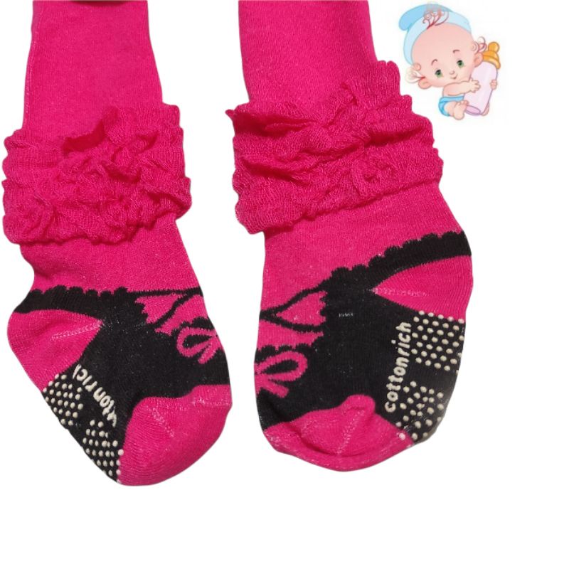 MAMYNICE Legging Bayi Perempuan Cewek Anti Slip 0 - 6 bulan dan 6 - 12 bulan