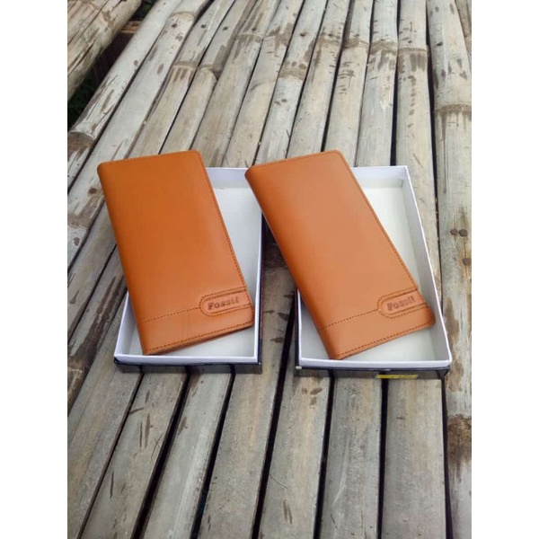 dompet panjang kulit asli sapi Tan variasi merk kulit Magetan