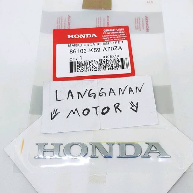 EMBLEM MARK STICKER STIKER LOGO TULISAN HONDA 10 CM TIMBUL NEW VARIO 150 KEYLESS  Ori 100%