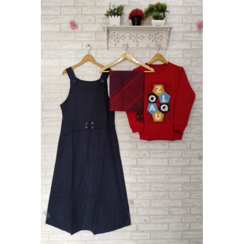 Set Overall Cigaret  Kaos Combed