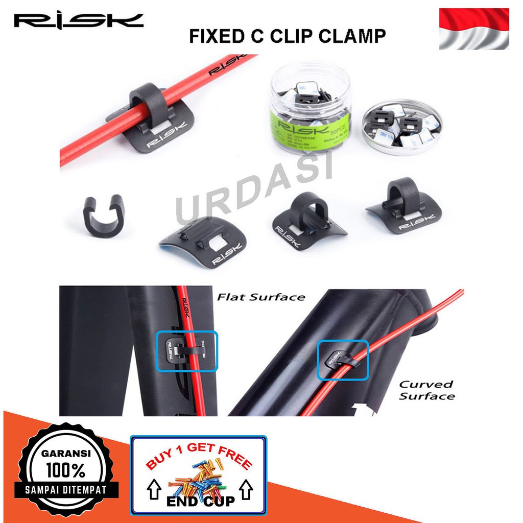 Fixed Clamp C U klem Cable Kabel Rem Brake Shifter Komponen Aksesoris Sepeda Lipat MTB Road Bike RIS