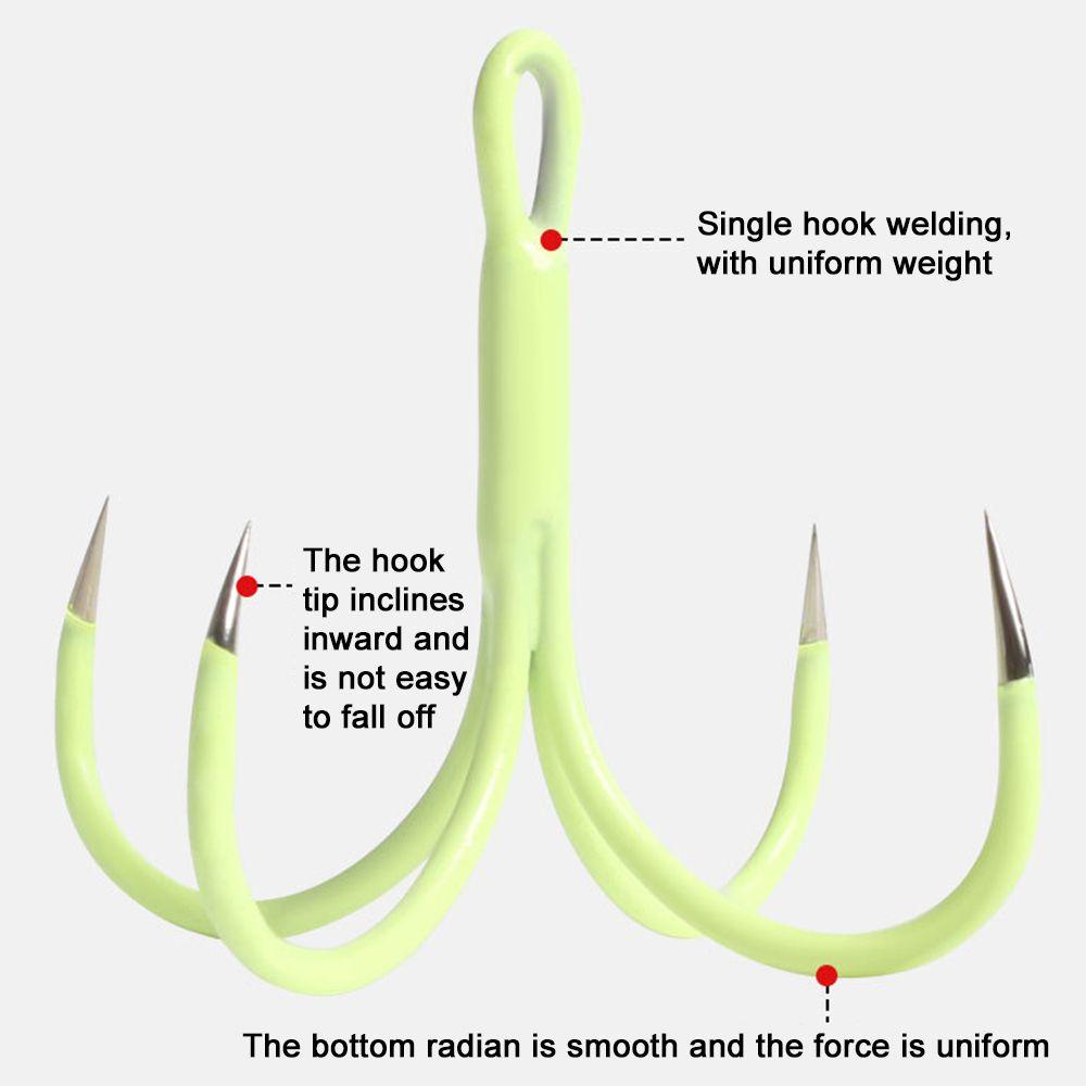 TOP 6/10pcs Anchor Hook Artifisial Tajam Empat Cakar Kait Memancing Umpan Hooks