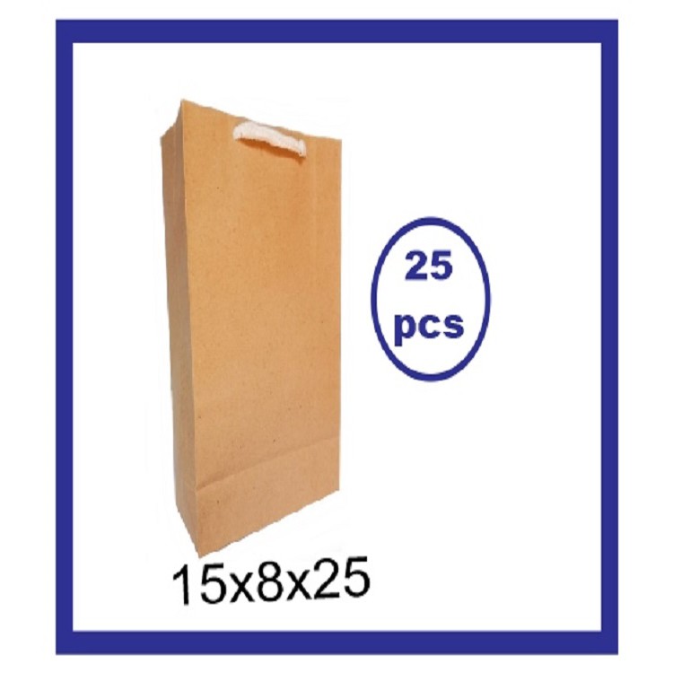 

25pcs tas kertas 15x25 paperbag souvenir paper bag polos sedang