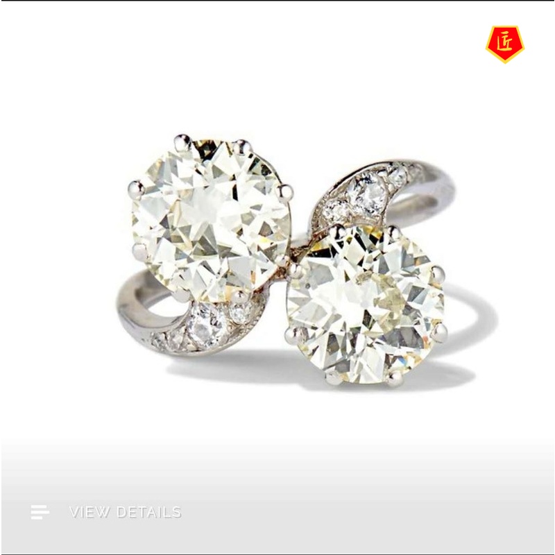 [Ready Stock]Fashion Personality Shining 2 Karat Diamond Ring