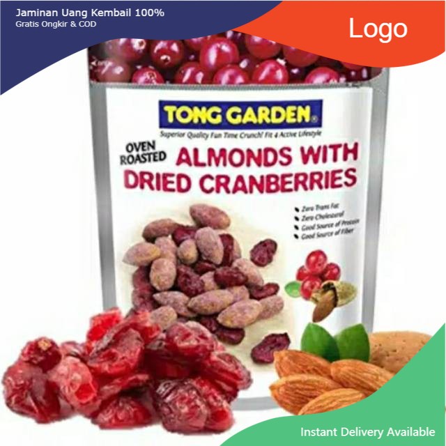 

Tong Garden Oven Roasted Almonds With Dried Cranberries - Kacang Almond & Buah Kranberi Kering 140 g