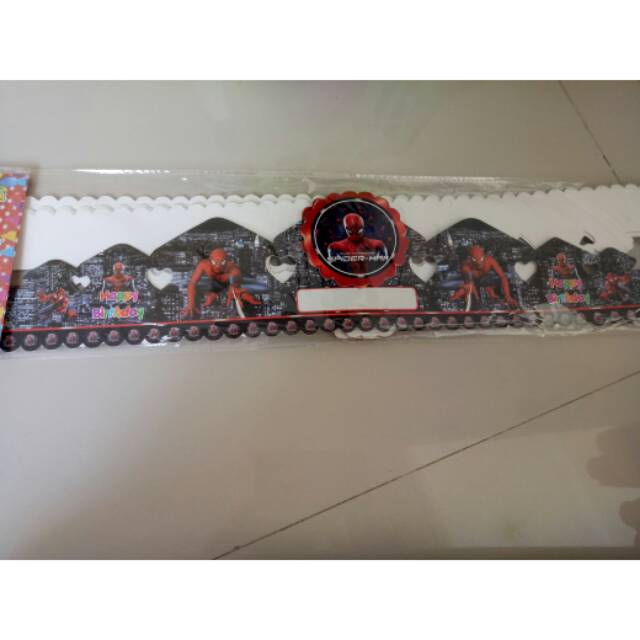 Topi ulang tahun tema spiderman