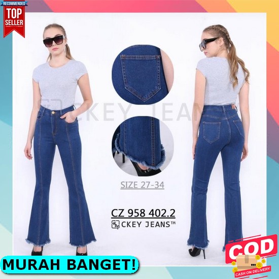 Celana Jins Wanita Sobek Model Terbaru 2020 79 Bf Rubber Snowripp Xm63 Fwr - 27- Monna Ripped Je Fwr