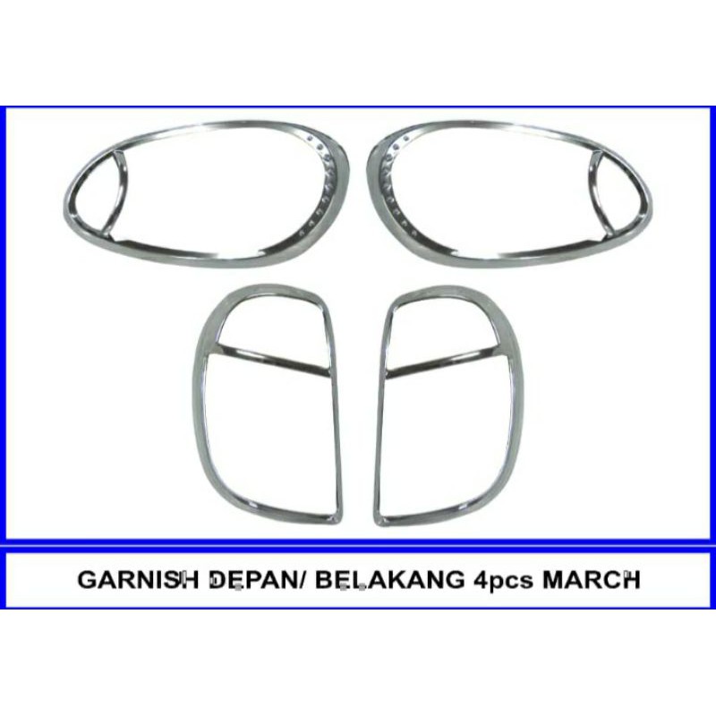 GARNISH DEPAN DAN BELAKANG NISSAN MARCH