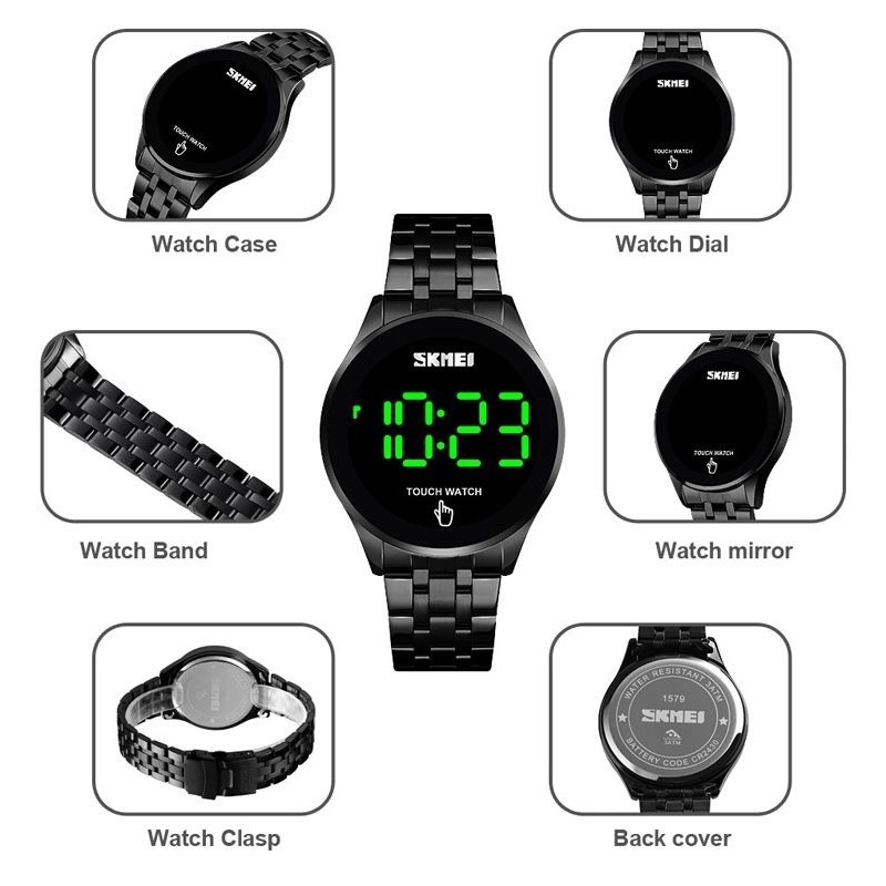 SKMEI 1579 Jam Tangan Pria Digital Touch Screen WK-SBY