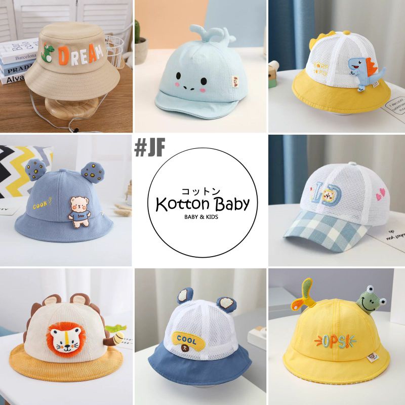 0-5 thn | TOPI BASEBALL ANAK / TOPI BUCKET ANAK KARAKTER LUCU UNISEX CATALOG JNY JF