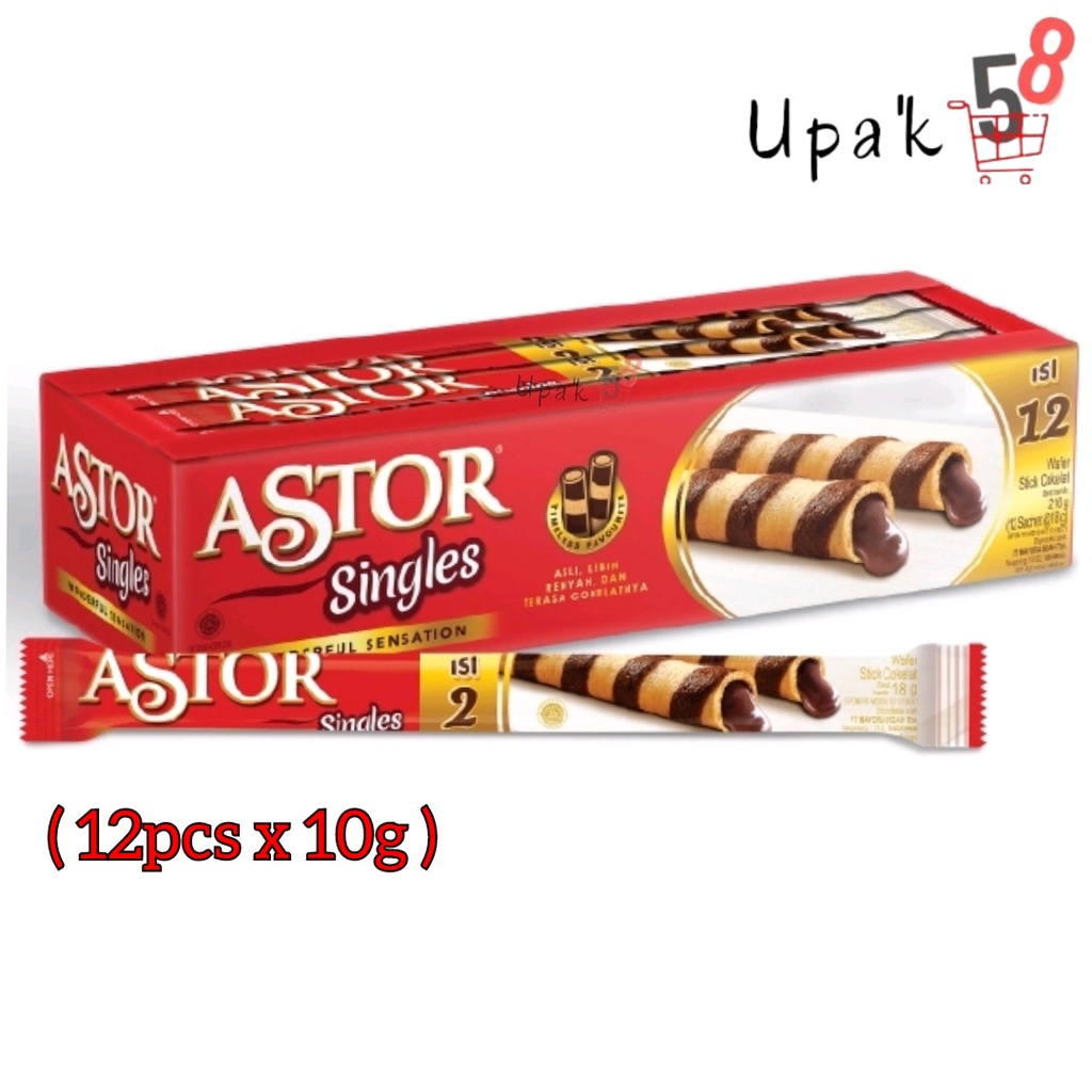 

Astor Single ( 12pcs x 10gr ) / Wafer Roll / Wafer / Biskuit / Cokelat