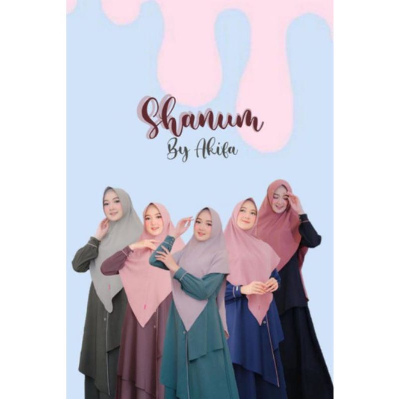 Gamis Shanum by Akifa Set Khimar Dress OrRI