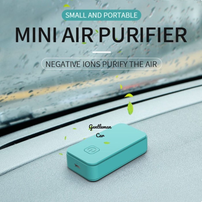 Car Mini Ion Negative Purifier Portable Penyaring Penjernih Udara Mobil HEPA