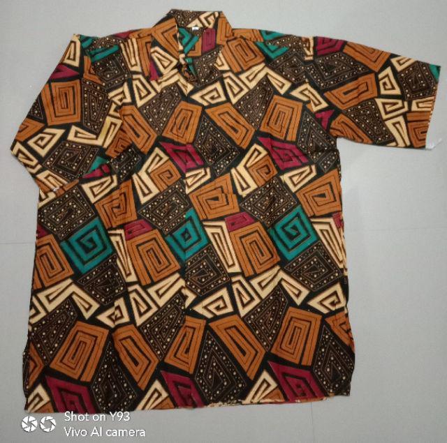 Bswart Batik Hrb026 Kenongo Hem Pendek Padi Pekalongan M L Xl Batik