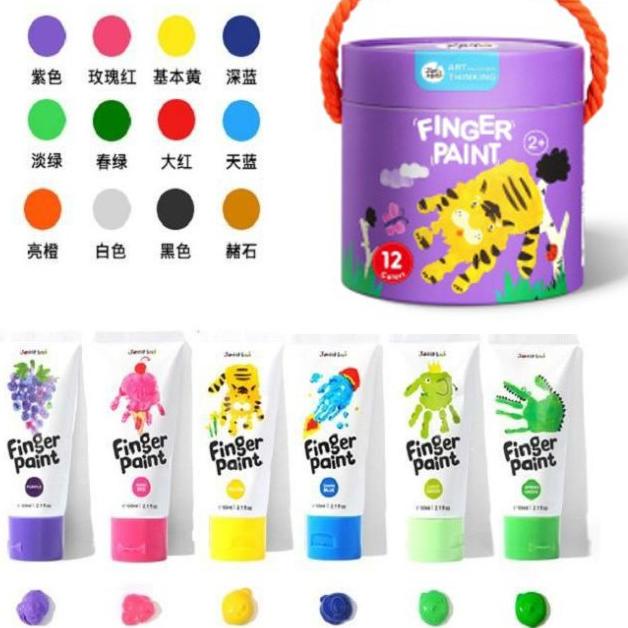 

Terbaik..!!Joan Miro FInger Paint Kado Anak Cat Air Set Colors Washable Paint