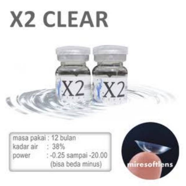 

SOFTLENS X2 CLEAR PERMANEN by EXOTICON / SOFTLENS BENING / SOFTLENS 1 TAHUN