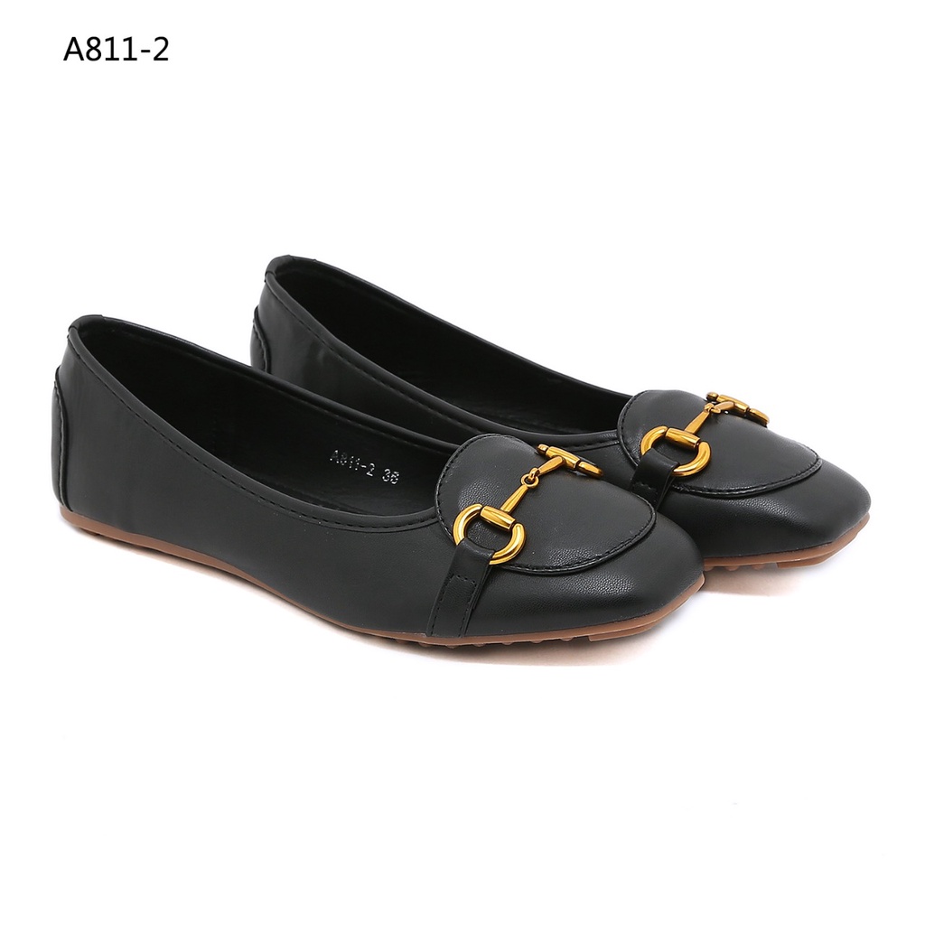 GC  Leather Horsebit Ballerina Flat Shoes #A811-2