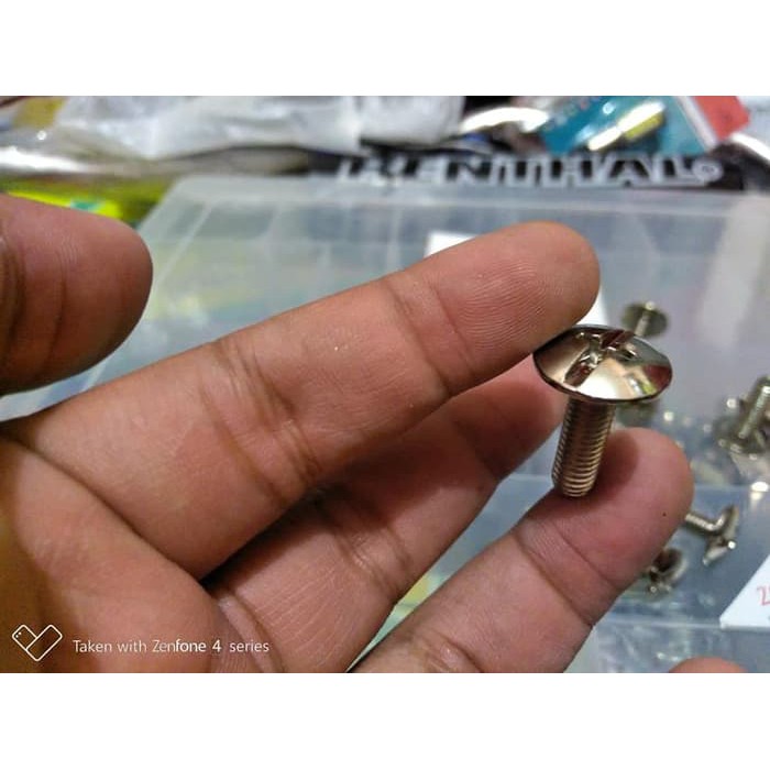 Baut Bodi Honda Model Payung Ukuran Baut 10 Obeng Kembang Universal