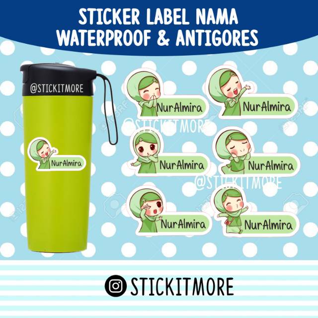 

Sticker Label Nama Waterproof Clovy