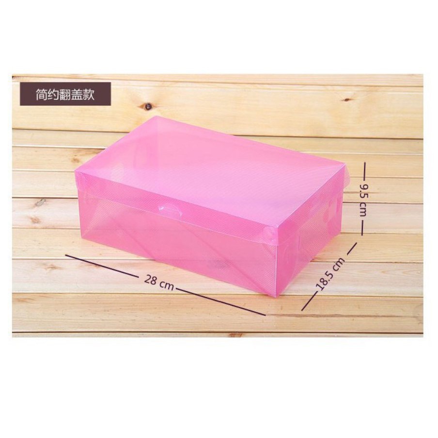 PA Kotak Sepatu Transparan Warna Warni Shoes Box Kotak Sepatu Warnawarni Transparent Rainbow