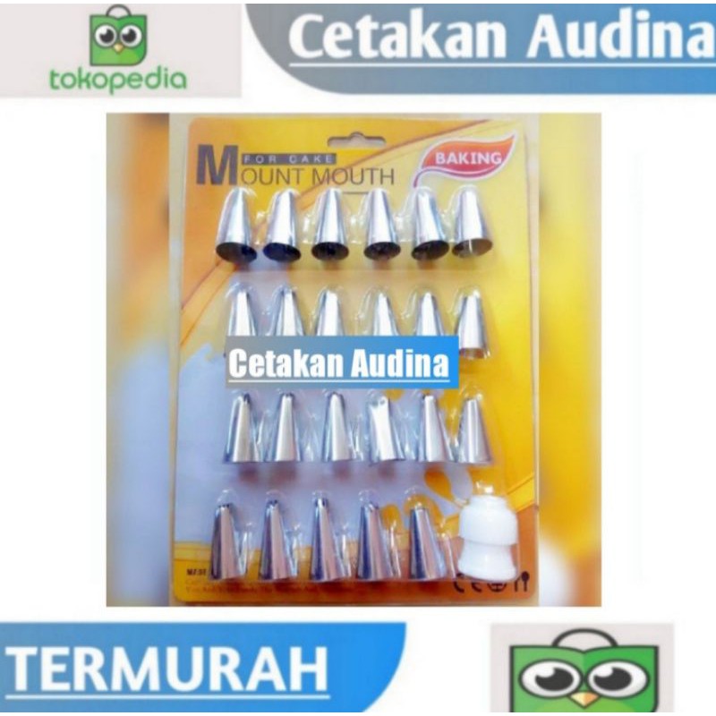 Spuit Mounth Baking/Spuit Penghias Kue Isi 24 Pcs