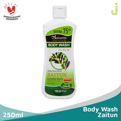 [325ML] Autumn Glowing White Goat Milk - Papaya - Zaitun - Bengkoang Body Wash 250 + 75 ML