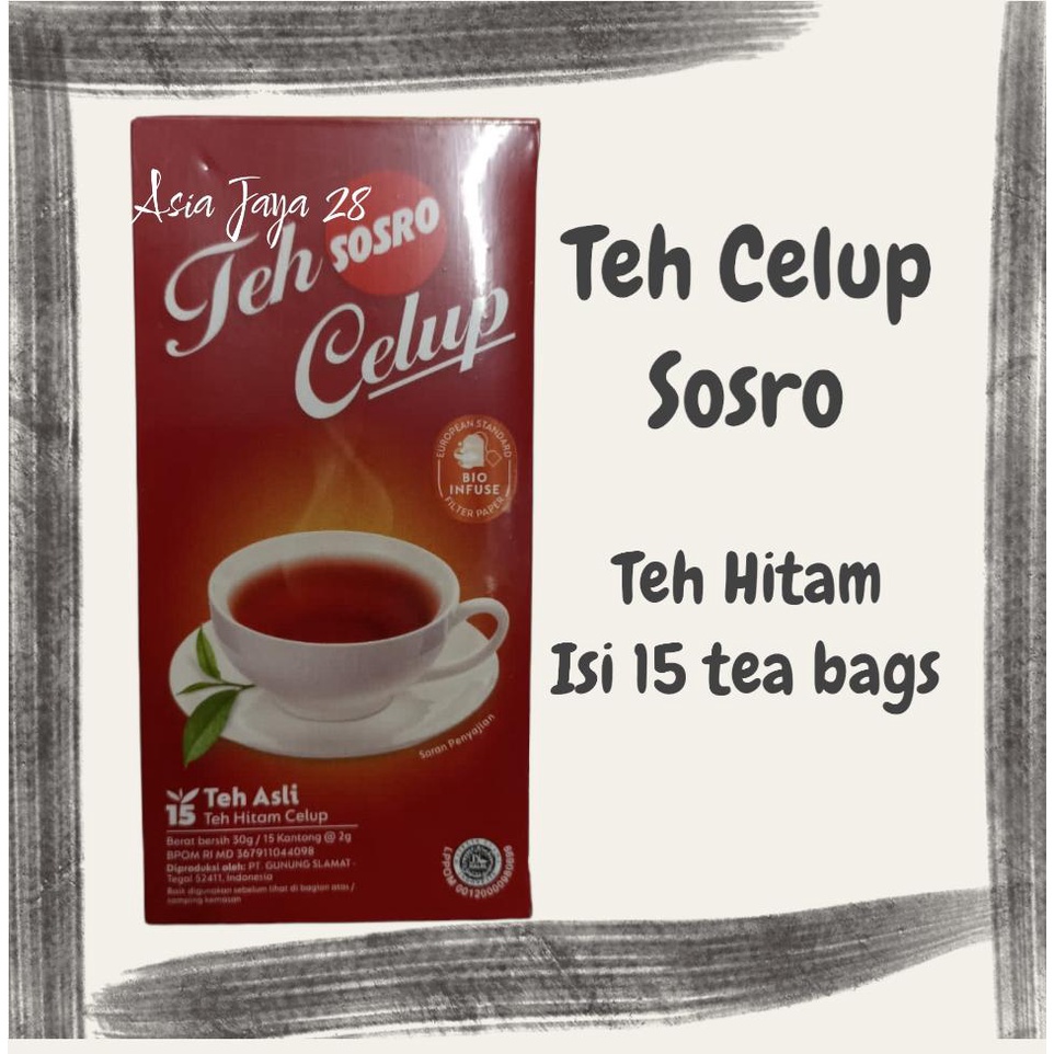 

Sosro Teh Celup 2 gr x 15 pcs - Teh Hitam Celup