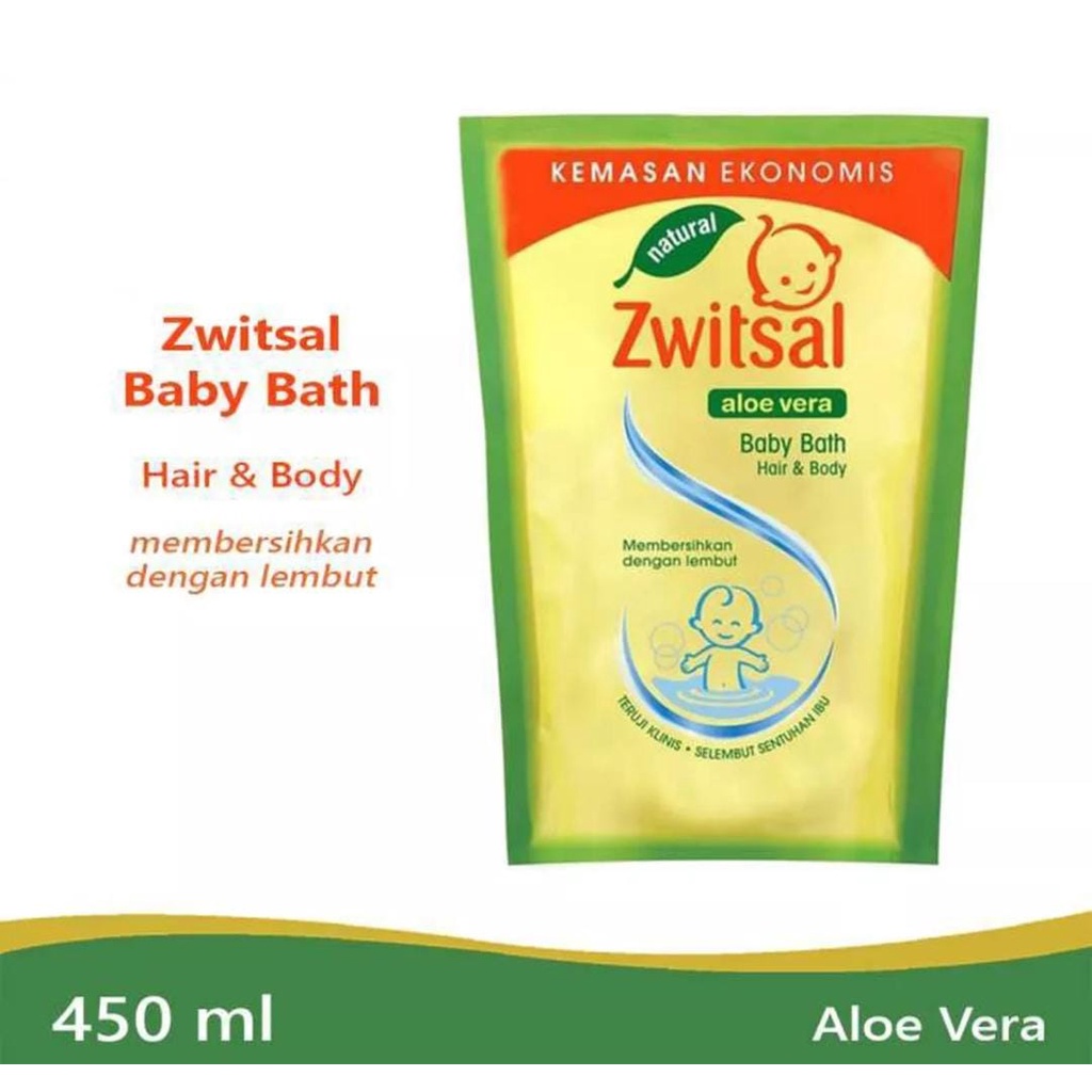 Zwitsal Aloe Vera  Baby bath Hair and body 400ml