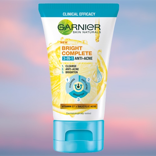 Garnier Bright Complete 3-in-1 Anti Acne Facial Wash foam 50 ml