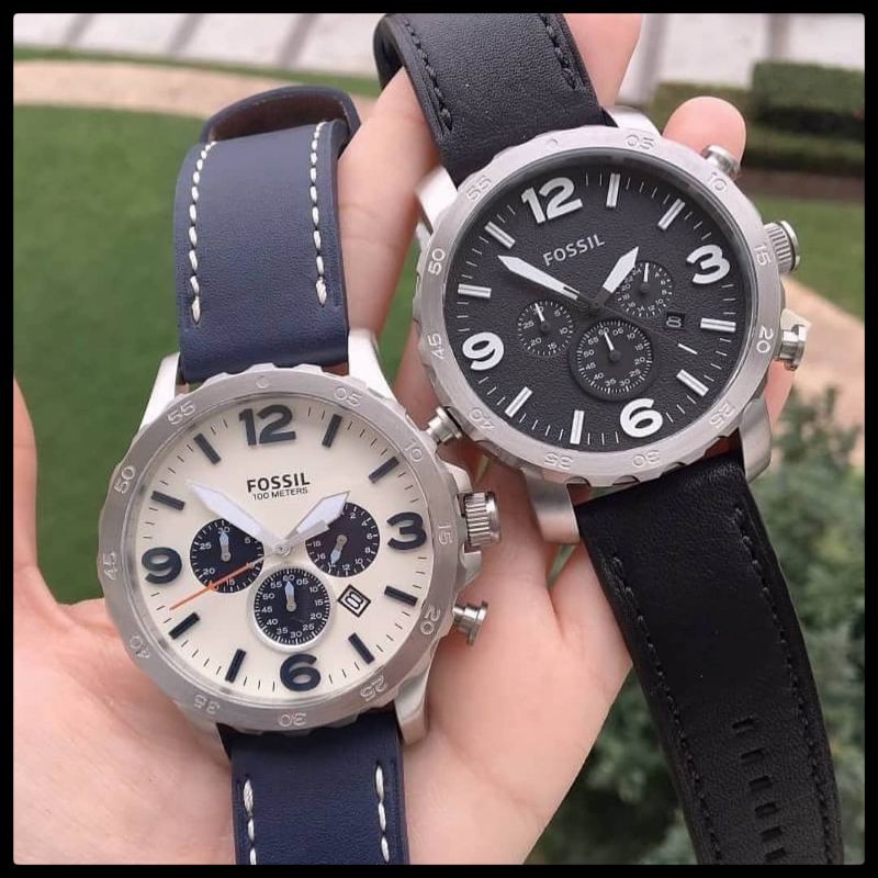 jam tangan pria fossil JR1504 JR1480 JR1536 JR1354 JR1424 JR1487 strap leather / kulit original