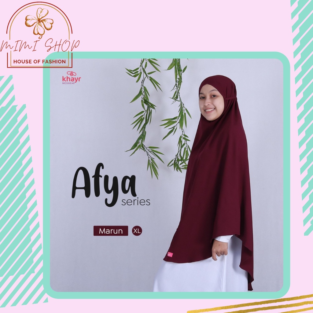 Khayr Moswear Hijab Afya Bergo Tali Syar'i Non Pad bergo instan bergo kaos jilbab kaos jilbab tali j