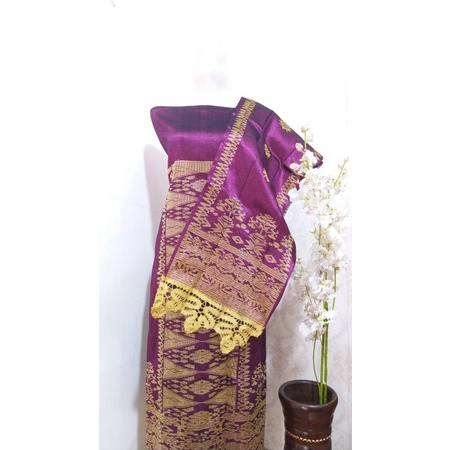 songket silungkang full kristal premium