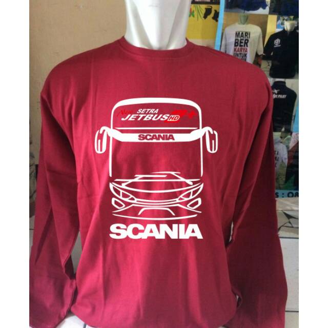 Kaos baju t shirt lengan panjang SCANIA JET BUS