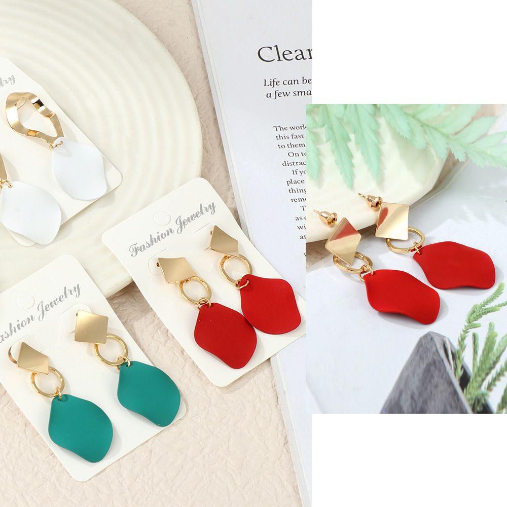 Anting Tetes Nanas Logam Anting Menjuntai Fashion Elegan