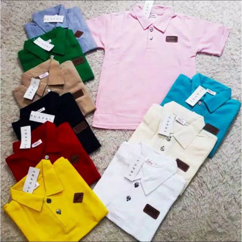 Kaos Kerah Model Kancing Polo Lacoste 1-9 Tahun