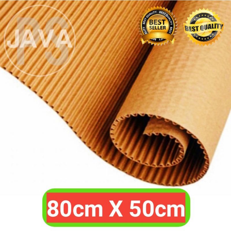 

Kardus Polos Karton Lembaran Murah Single Face Meteran 80cm X 50cm