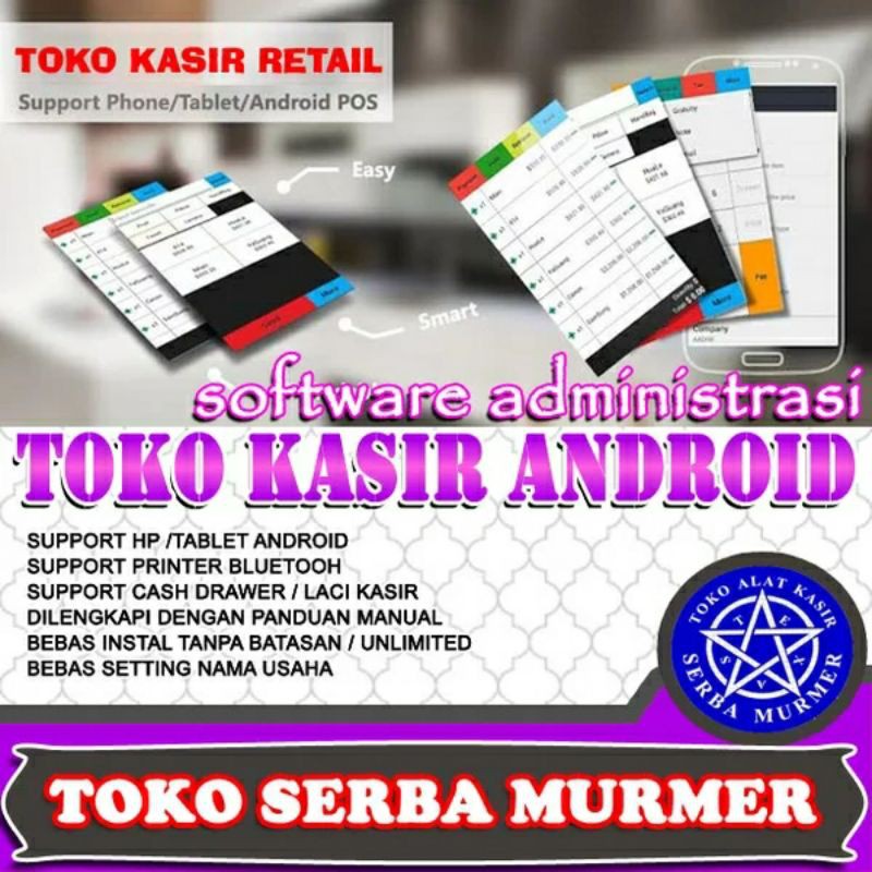 Software toko kasir pos android retail full versi support printer bluetooth laci hp tablet android