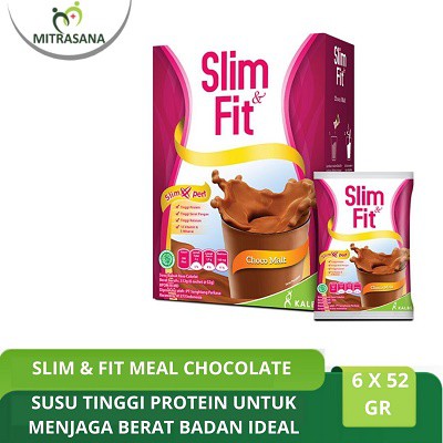 

Slim & Fit Meal Cokelat 6 X 52 Gram
